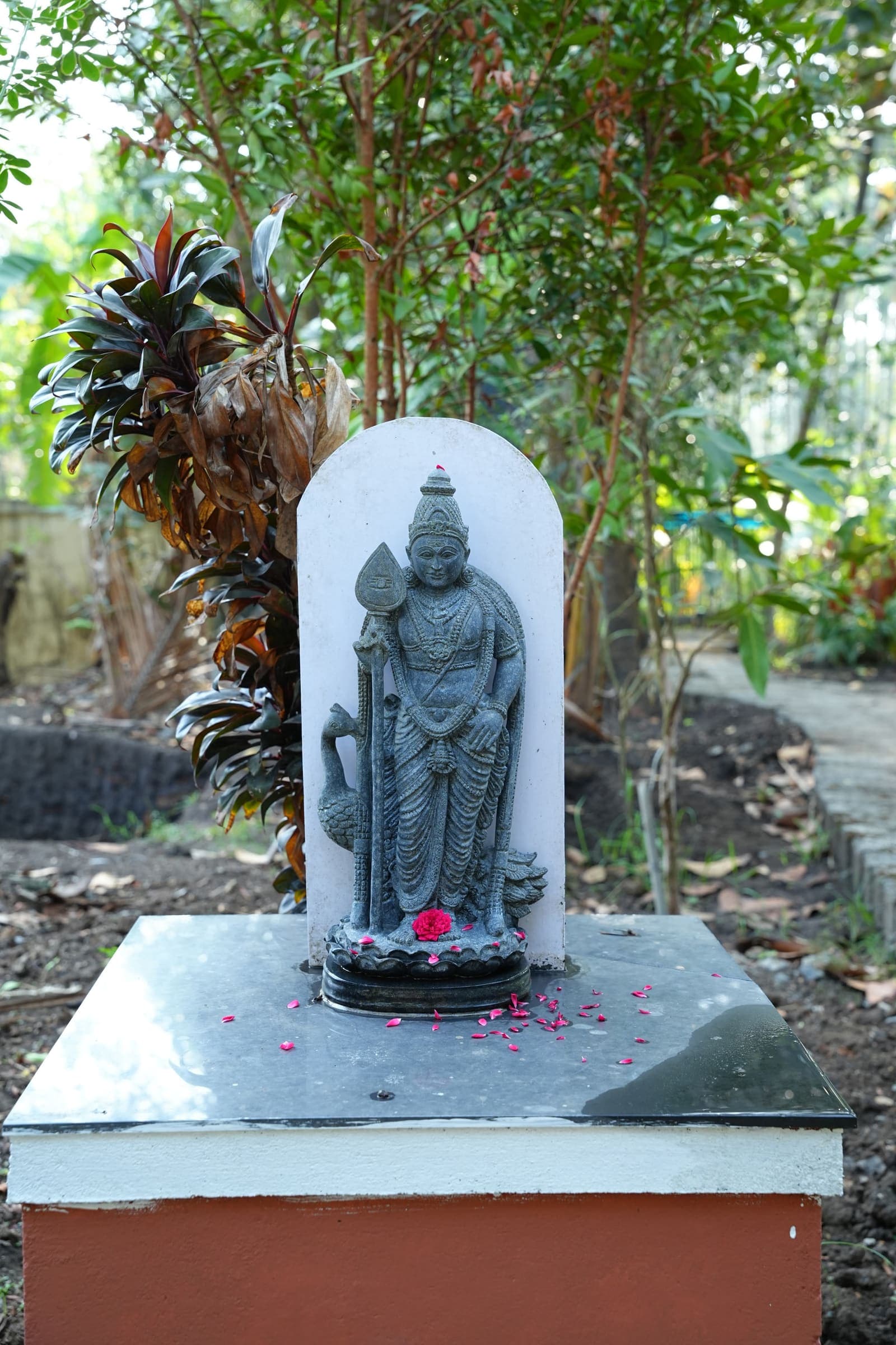 Deity Statue Closeup — Kaivalyam Homestay, Padichira, Wayanad