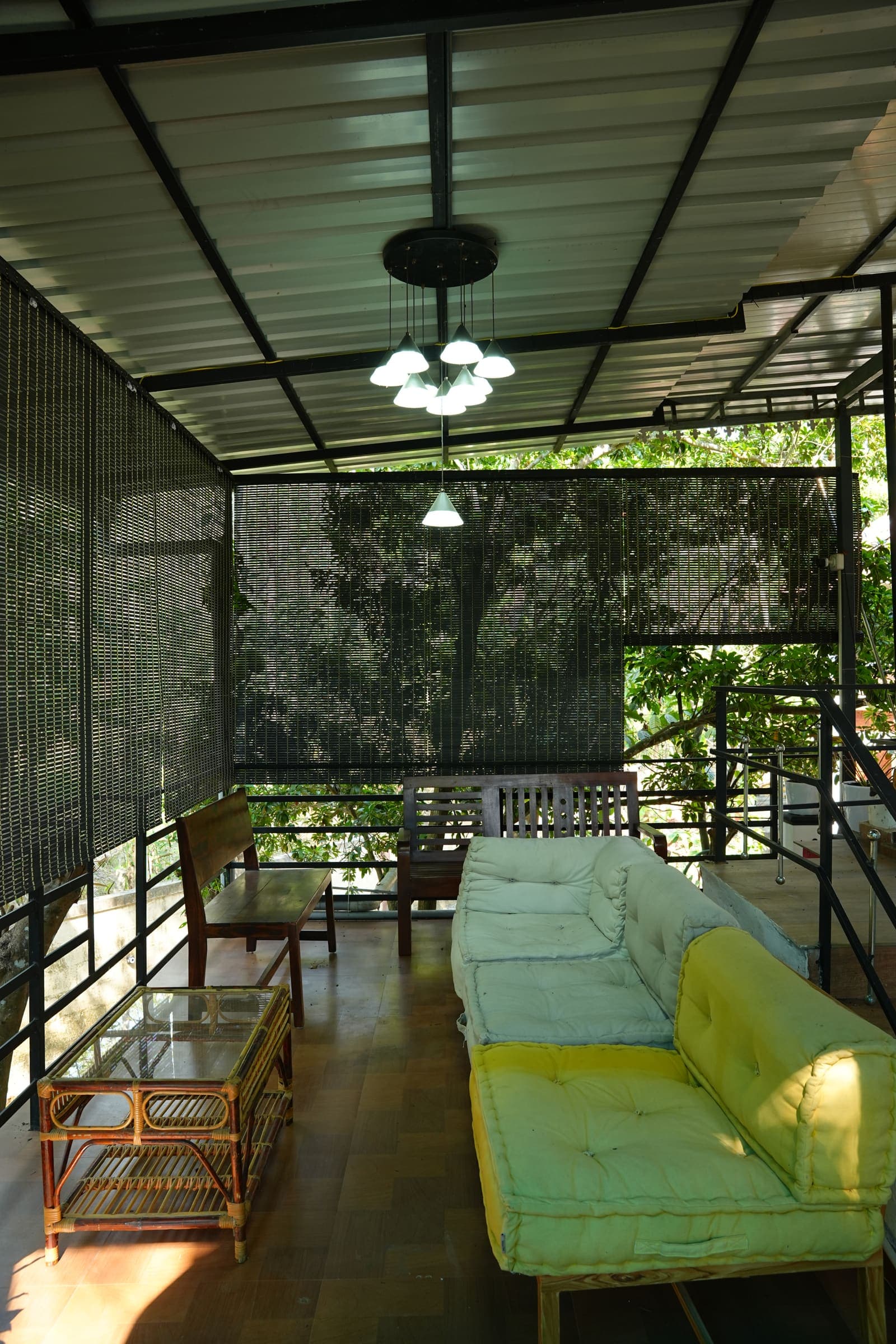 Duplex Staircase Interior — Kaivalyam Homestay, Padichira, Wayanad