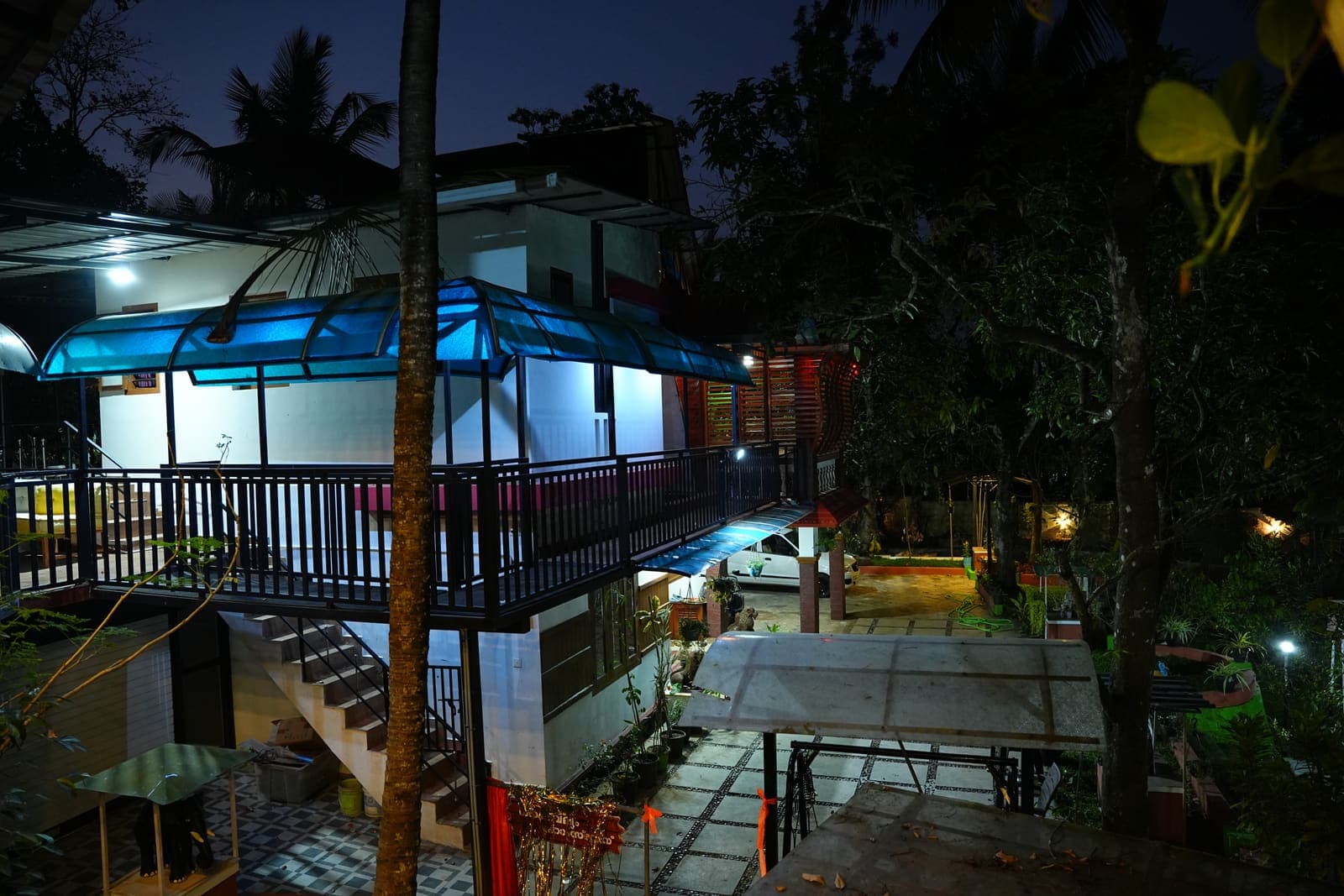 Full Property Night Overview — Kaivalyam Homestay, Padichira, Wayanad