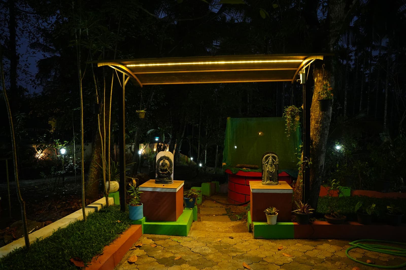 Gazebo Golden Light — Kaivalyam Homestay, Padichira, Wayanad